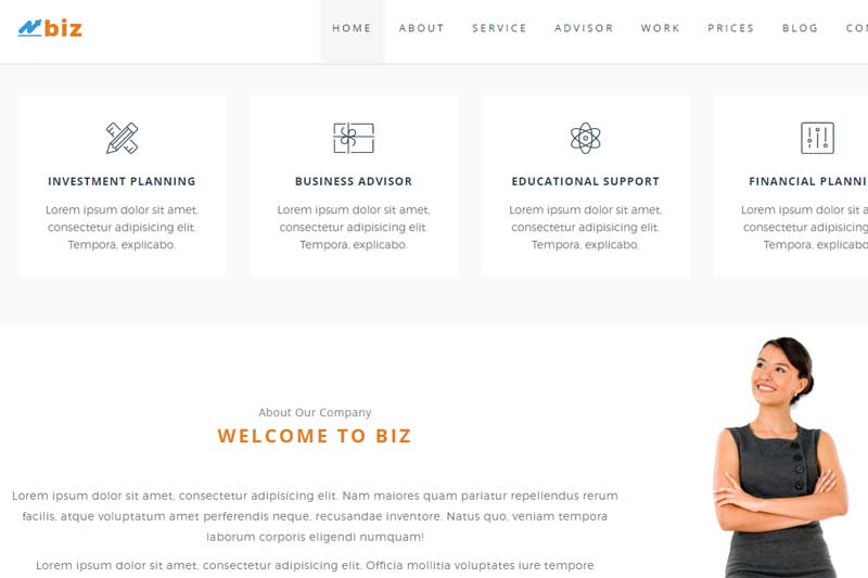 office web design sample