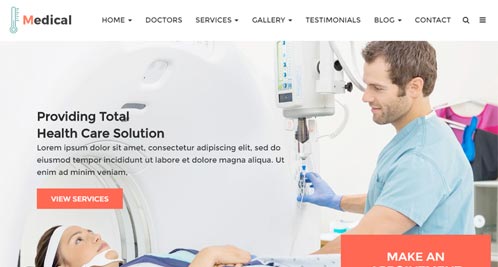 medical web design