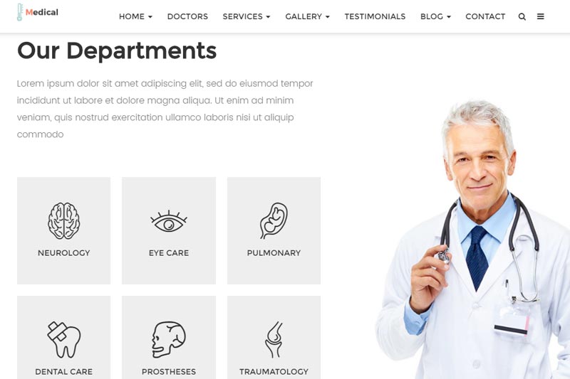 doctor web design sample