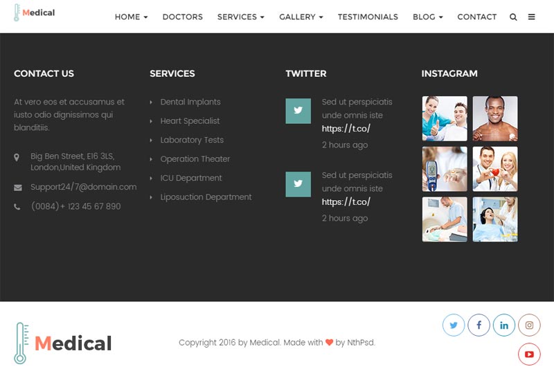 physician web design sample