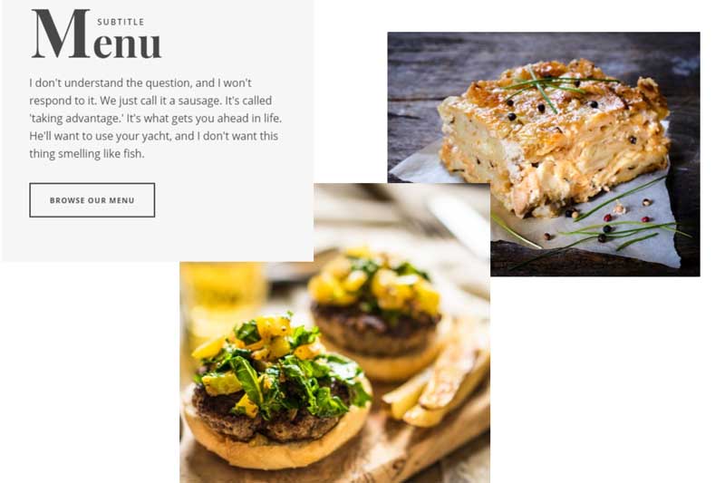 coffee shop web design sample