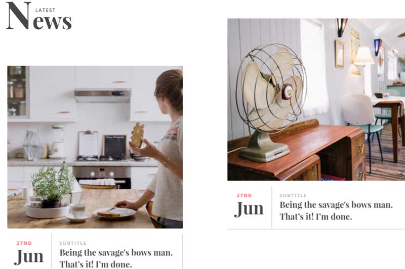 bar web design sample