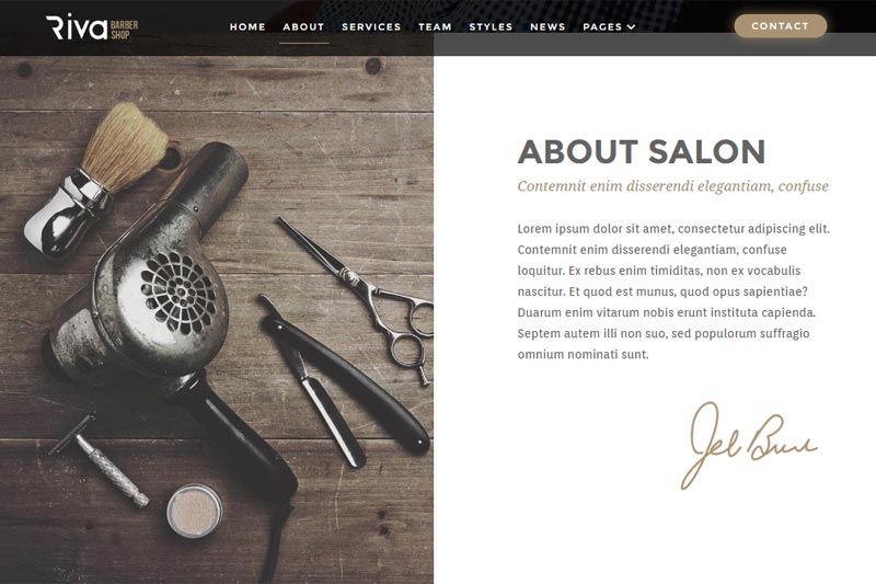 salon web design