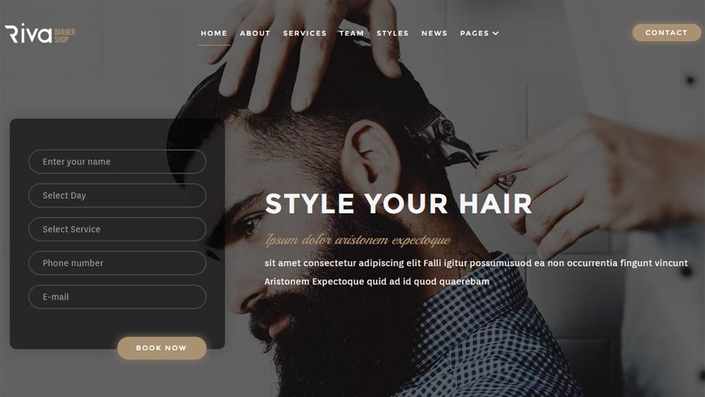 salon website design