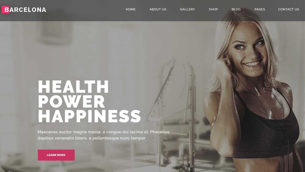 fitness web design